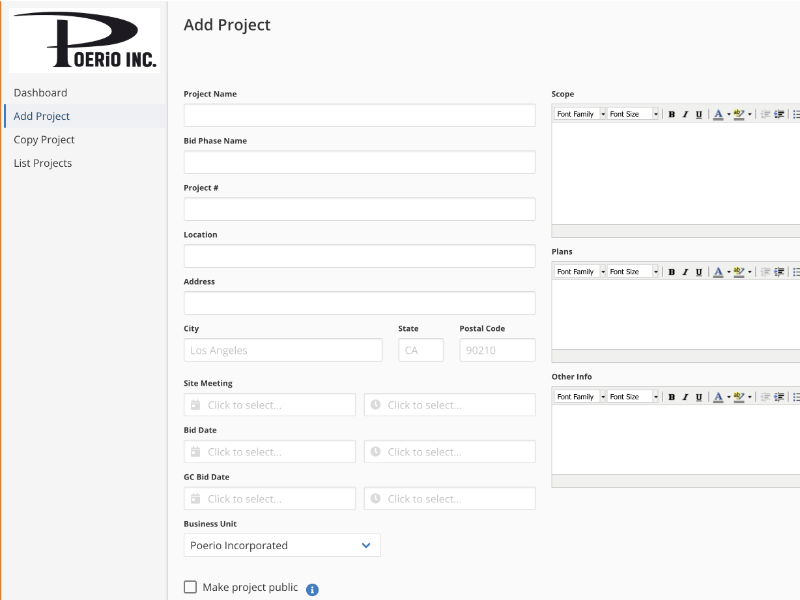 Pipeline Suite subcontractor platform